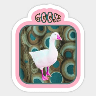 Goose goes retro Sticker